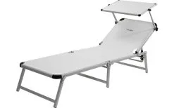 Brunner Marbella Sonnenliege Mit Verstellbarem Sonnenschutzdach Weiß